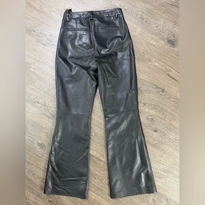 *NWT* Bod & Christensen Genuine Leather Veritas Flare Pants - Black